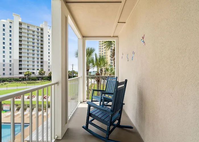 Gulf View King Bed With Bunk And Large L Shaped Balcony In Cozy Perdido Key *