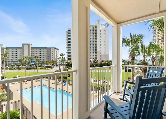Gulf View King Bed With Bunk And Large L Shaped Balcony In Cozy Perdido Key